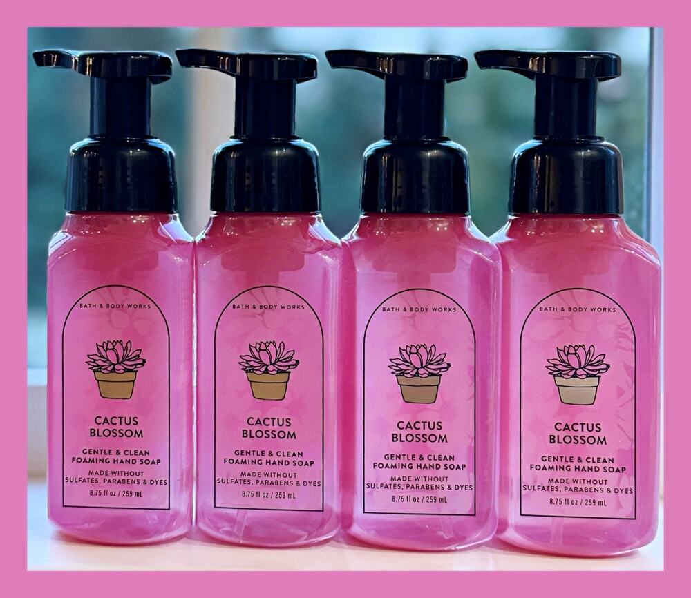 Bath & Body Works Cactus Blossom 8.75oz Gentle Clean Foaming Hand Soap x4